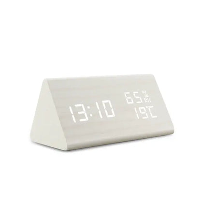 Digital LED Alarm Clock with Room Temperature Readout & Dual Alarms