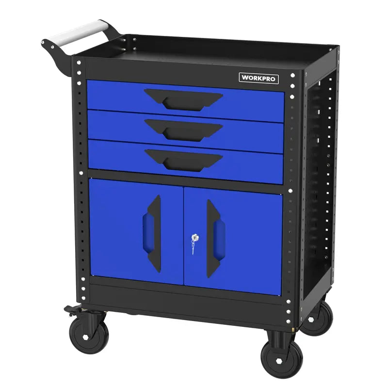 WORKPRO 27.5-Inch 3-Drawer Rolling Tool Chest with Heavy-Duty Casters