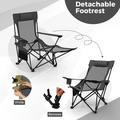 Adjustable 4-Position Folding Beach Chair with Carry Bag & 330-Pound Rating