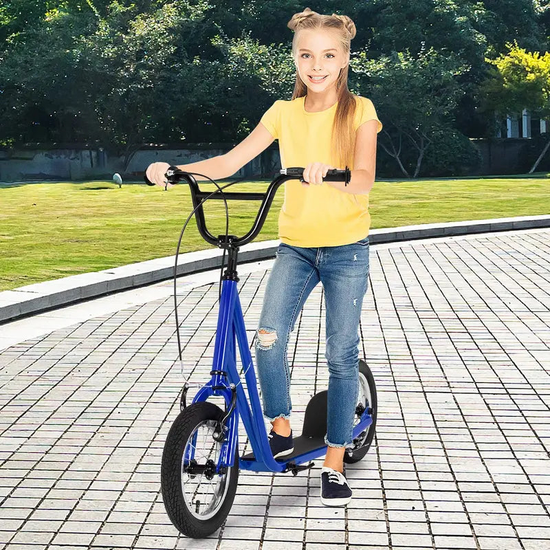 Dual-Purpose Kick Scooter  Lightweight Carbon Steel Frame for Kids and Adults