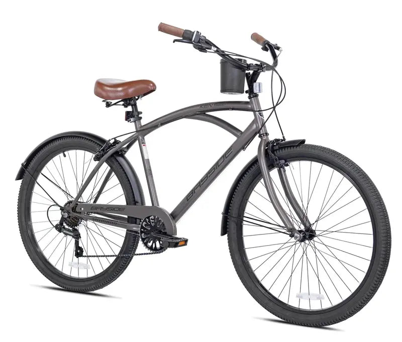 Kent Bayside 26″ Men’s Cruiser Bike  Satin Cocoa Finish, Comfort-Focused Design