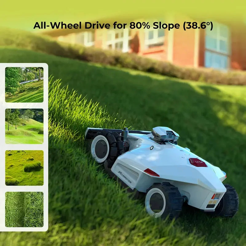 LUBA 2 AWD Robotic Lawn Mower  2024 Model, 80% Slope Capability, Wire-Free Navigation for 1.25 Acres