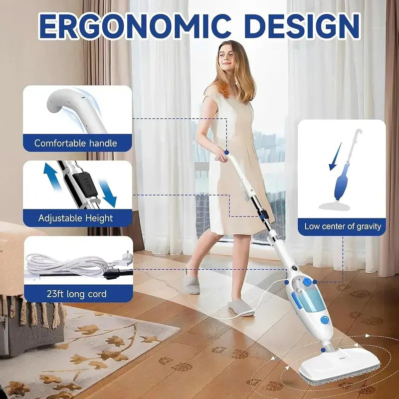 Lightweight Steam Mop for Hardwood, Vinyl, and Laminate Floors