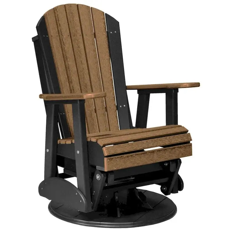 All-Weather Poly Lumber Adirondack Swivel Glider  Rust-Resistant Outdoor Seating