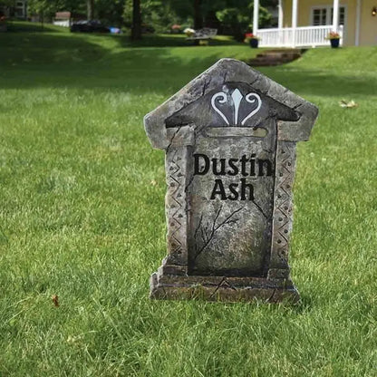 Set of 12 Spooky Halloween Tombstone Decorations for Cemetery Displays