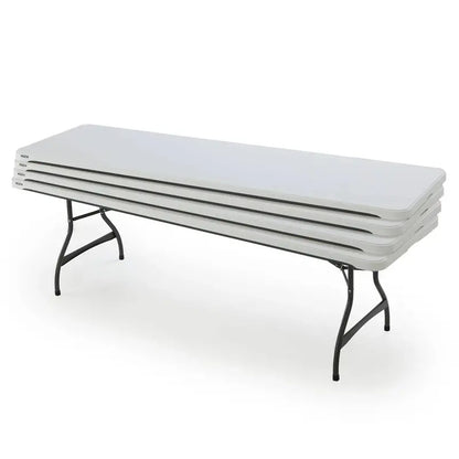 Lifetime Commercial-Grade 8-Foot Stacking Folding Table  Set of Four