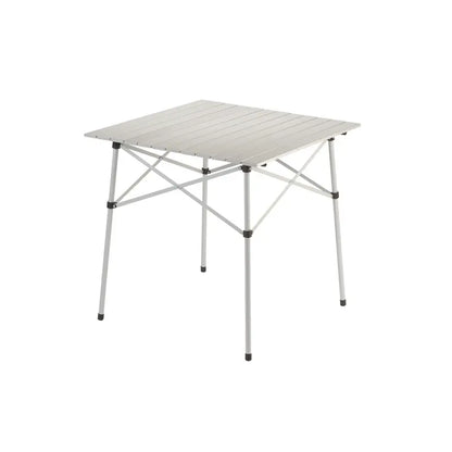 Coleman Compact 27.6″ W x 27.6″ L Roll-Top Aluminum Adult Camping Table, Silver