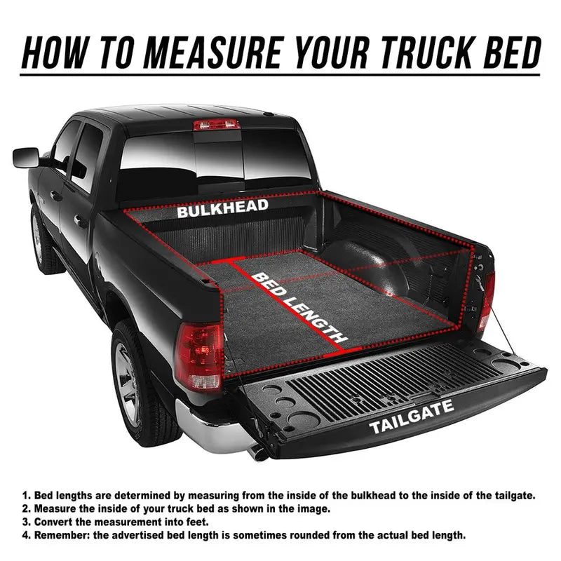 Auto Drive Soft Tri Fold Truck Bed Tonneau Cover Fits 02-18 Dodge Ram 1500 8Ft Bed
