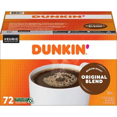Dunkin’ Donuts Original Blend Arabica Coffee, 72 K-Cups, Keurig Compatible