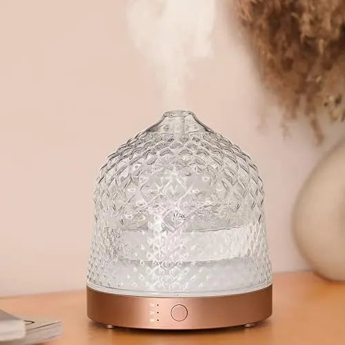 200ml Glass Reservoir Essential Oil Diffuser with Colorful Lights & Auto-Off for Home, Office, Bedroom