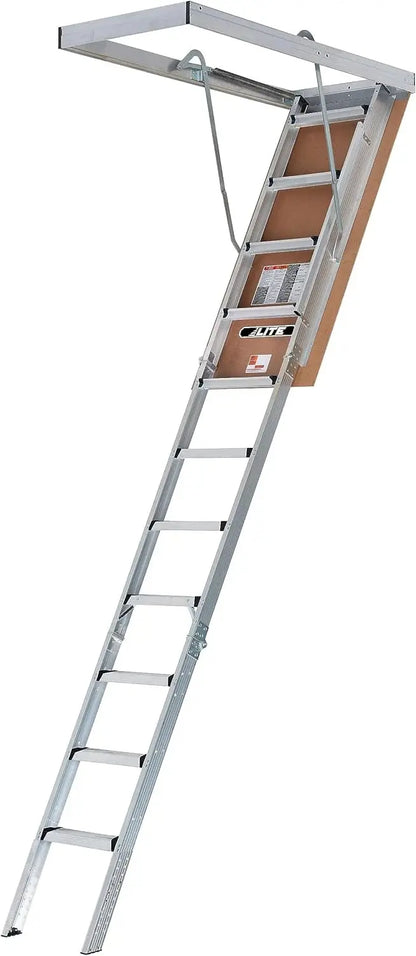 LITE 10-Foot Aluminum Attic Ladder  Type IAA Duty Rating, 375-LB Load Capacity