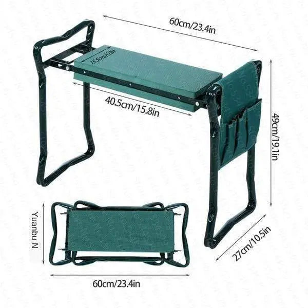 Ergonomic Folding Gardener’s Kneeling Bench  Portable Support for Planting & Weeding
