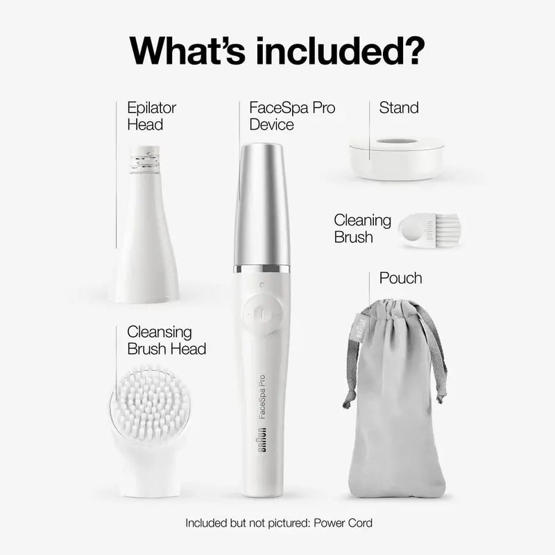 Braun FaceSpa Pro 910 Epilator  Facial Hair Remover with Micro-Adjustable Tweezers