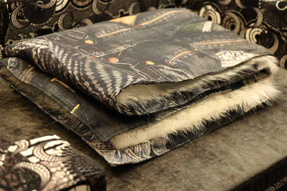 Couverture pour chat « Metis » Blue Ice - Tissu Jean-Paul Gaultier