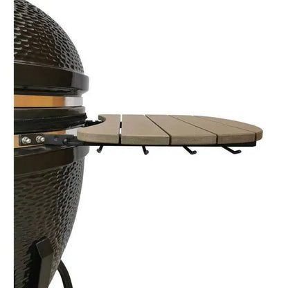 Kamado S-Series 22″ Ceramic Charcoal Grill  Black Kamado with Cart, Side Shelves, Dual Grates, and Ash Drawer