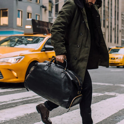 Leather Weekender - Black