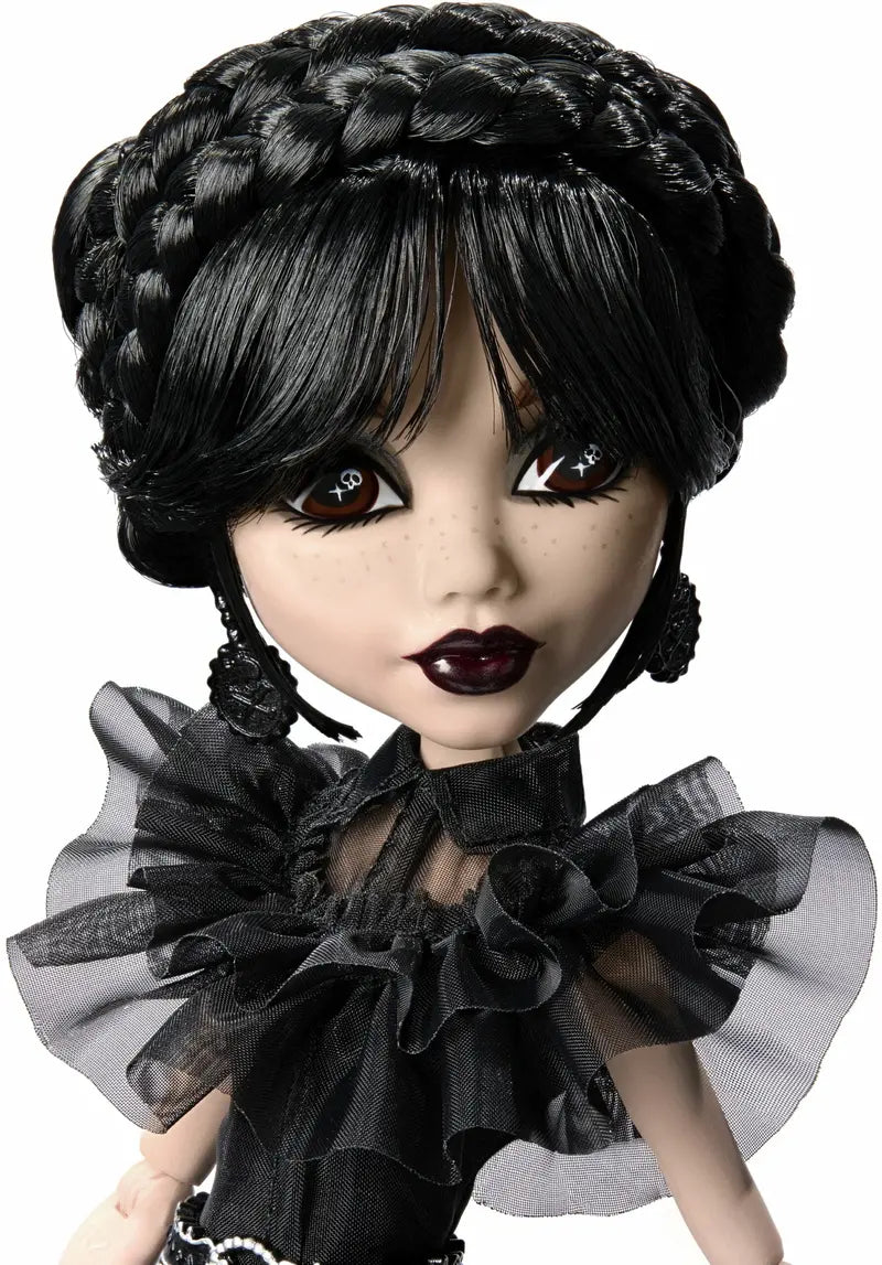 Monster High Wednesday Collectible Doll: Rave’N Dance Scene in Black Gown with Accessories