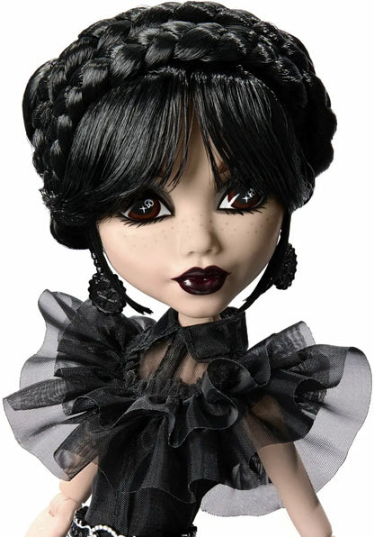 Monster High Wednesday Collectible Doll: Rave’N Dance Scene in Black Gown with Accessories