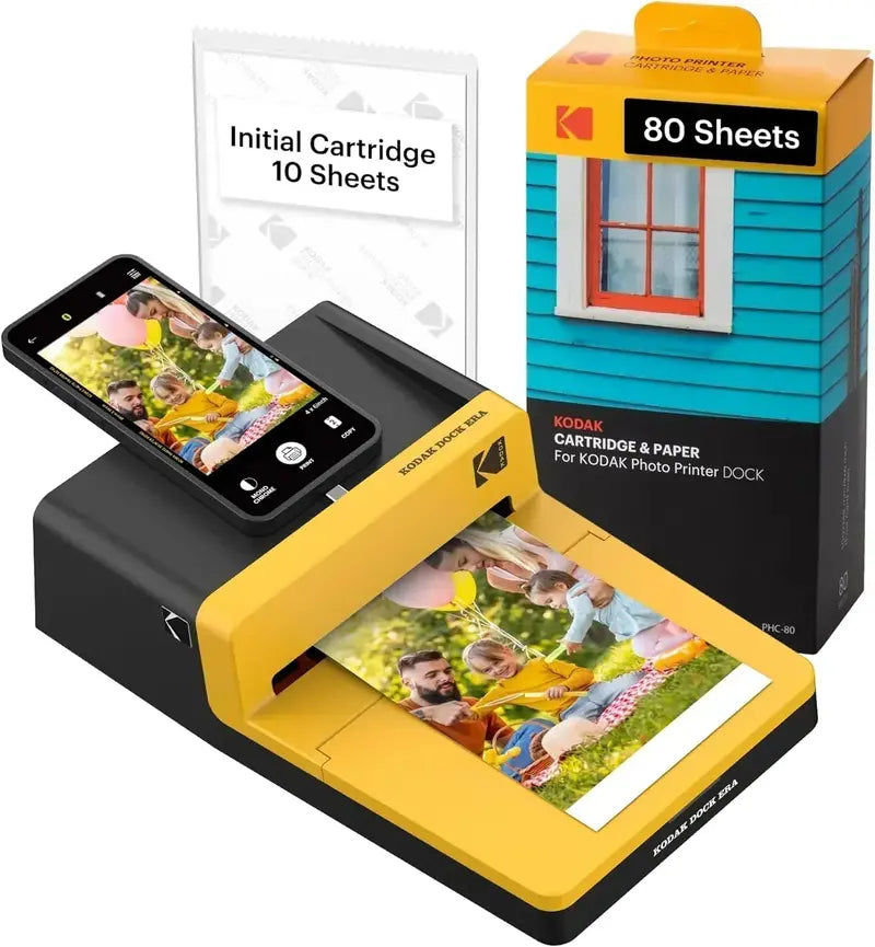 KODAK Dock ERA Plus Instant Photo Printer  4PASS 4×6 Thermal Printer with Easy Mobile Printing