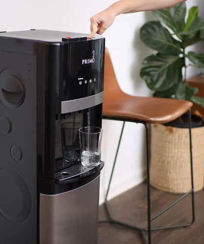 Primo Self-Cleaning Bottom Loading Water Dispenser, Stainless Steel, Hot & Cold, 5 Gallon Capacity, BPA-Free