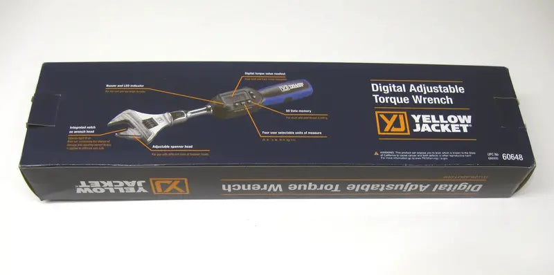 Yellow Jacket 60648 Digital Torque Wrench  Adjustable 752 in-lb, 10.6-Inch Handle