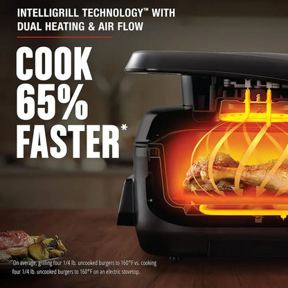 George Foreman Beyond Grill MCAFD800D: 7-in-1 Electric Indoor Grill Featuring Air Fry, Sear, and Smokeless Technology for Versatile Home Cooking