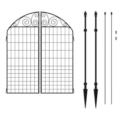 New Rockdale 41.9 in. Black Steel Fence Gate