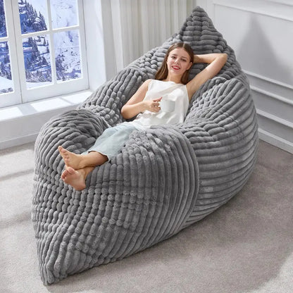 Hobestluk 3-in-1 Convertible Bean Bag  Floor Cushion, Lounger, or Seating Sofa