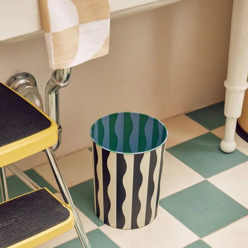 Dusen Dusen River Pattern Waste Bin  Stylish, Medium-Sized Trash Can
