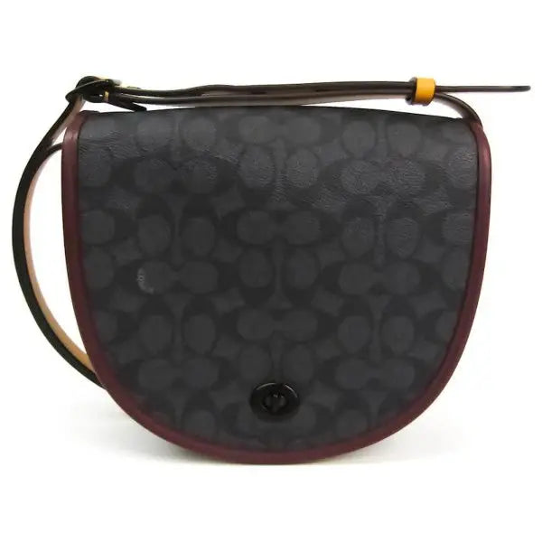 Coach Georgie Saddle Crossbody Bag  Genuine Leather Designer Handbag