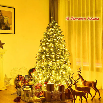 6-Foot Pre-Lit Hinged Artificial Fir Christmas Tree  Premium Quality