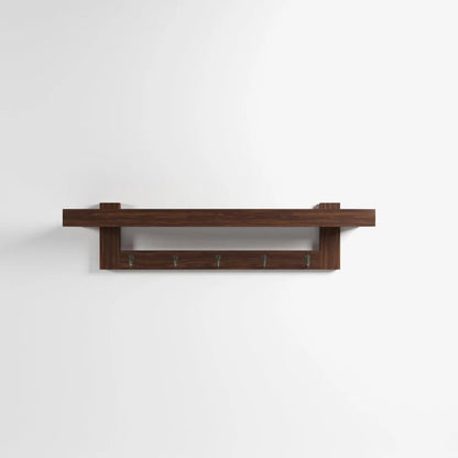 Patère en bois et argent