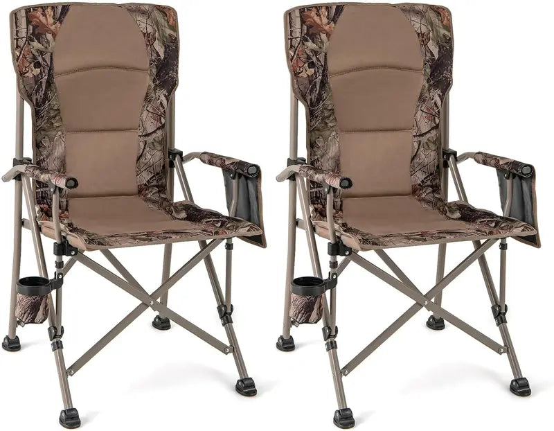 Heavy-Duty Lawn Chair  400 lb Capacity with Padded Armrests & Removable Covers