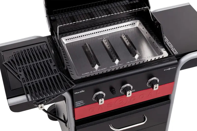 Gas2Coal 3-Burner LP Gas & Charcoal Outdoor Grill Combo