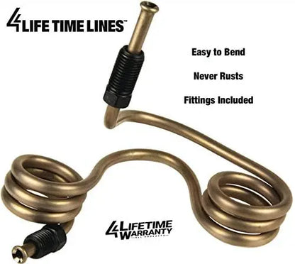 4LifetimeLines 3/16″ x 25′ Copper-Nickel Non-Magnetic Brake Line Kit, Easy Bend, Corrosion-Resistant