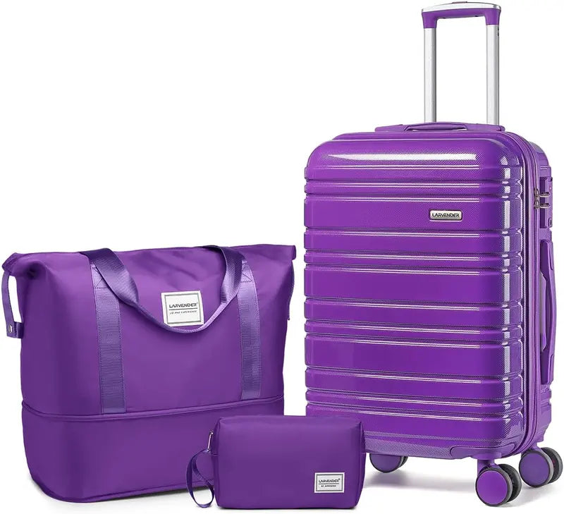 6-Piece Expandable Rolling Luggage Set  Lightweight Hardshell Suitcases with Smooth-Spinning Wheels & Modular Packing Options