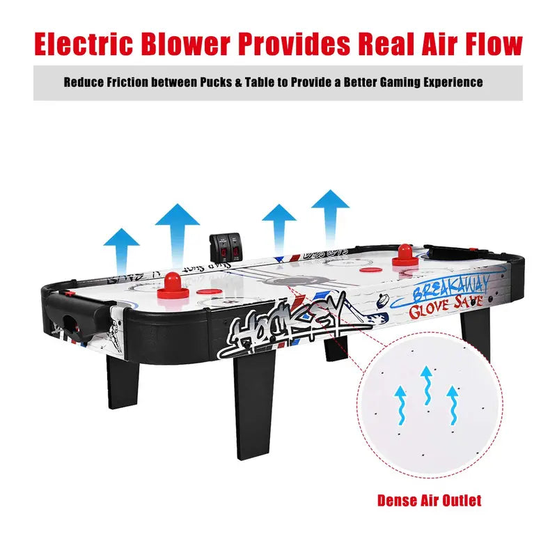 Air-Powered LED Hockey Table with Electronic Scoring System