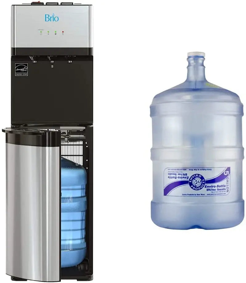 Brio Bottom-Loading Water Dispenser  3-Temperature Options, Self-Cleaning Function, LED Interface