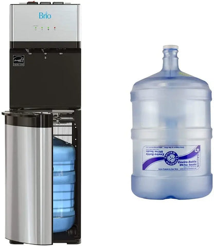 Brio Bottom-Loading Water Dispenser  3-Temperature Options, Self-Cleaning Function, LED Interface