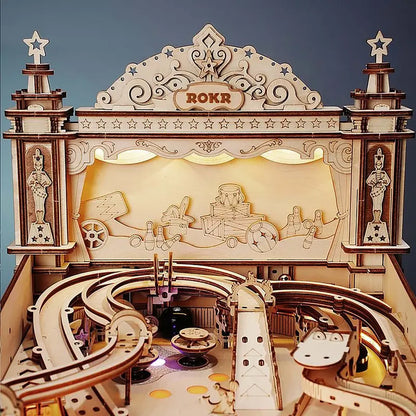 ROKR 3D Puzzle 3D Pinball Machine ,Retro Games Marble Run,Birthday Gift for Adult Kid,482 Pcs