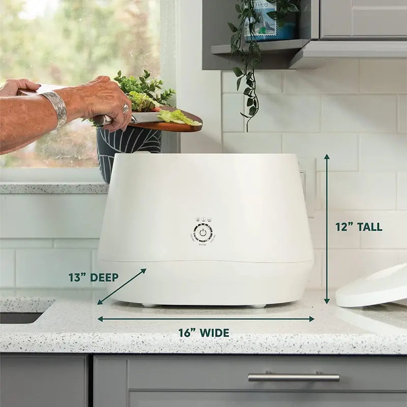 Lomi 3L Smart Kitchen Composter (90 Cycles)  Single Button Indoor Food Upcycler Bundle