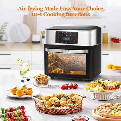 20-Quart 10-in-1 Air Fryer Oven with Viewing Window, Rotisserie & 3-Tier Dehydrator  ETL-Certified Family-Sized Toaster Oven Combo