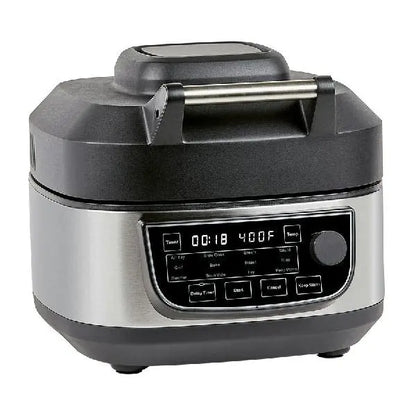 PowerXL Grill & Air Fryer Combo Plus  12-in-1 Indoor Cooker with 6-Qt Capacity, 1550W Power, and Stainless Steel Housing