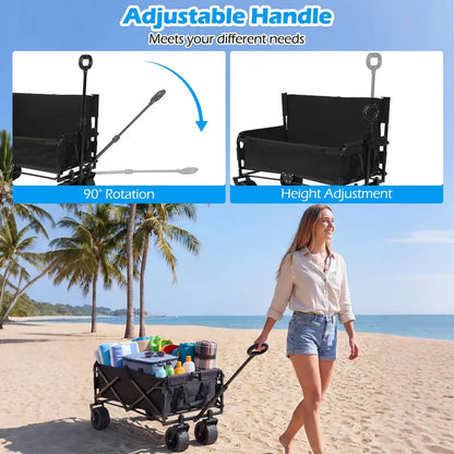 Convertible Wagon-Bench Combo  Push/Pull Handle + Padded Seating