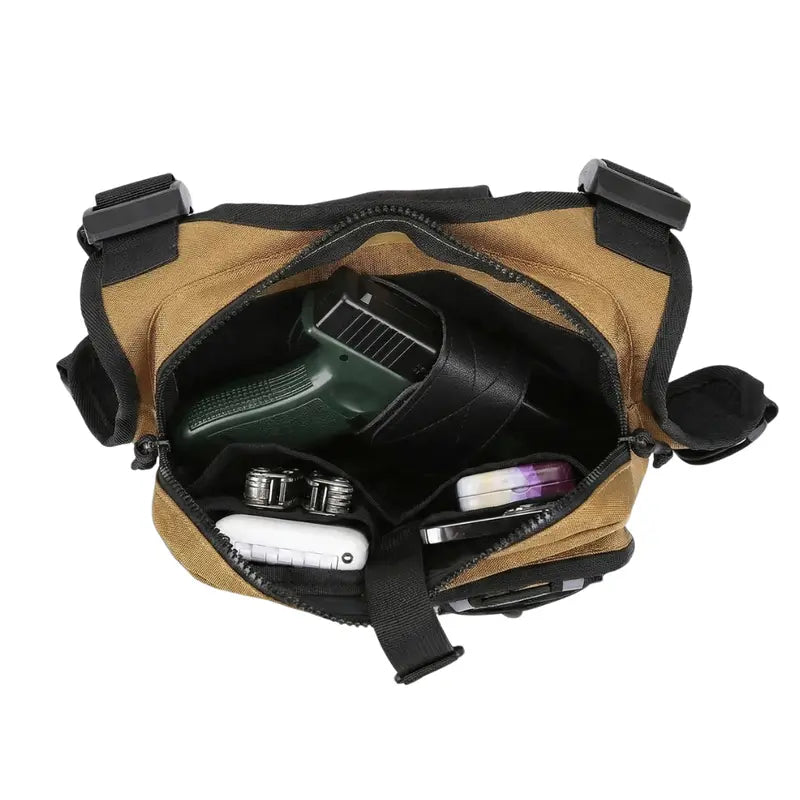 Adjustable Outdoor Chest Pack  Zippered Front Compartment & Ergonomic Straps