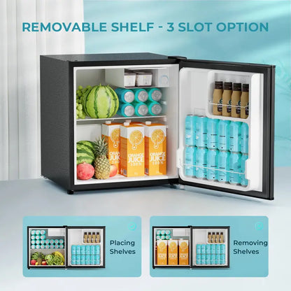 EUHOMY 1.7 Cu.Ft Compact Mini Fridge  Built-in Freezer and Adjustable Temperature Control