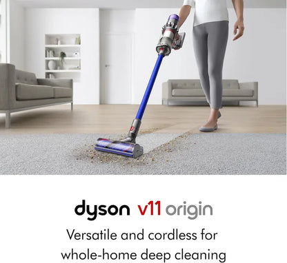 Dyson V11 Origin Cordless Vacuum: 185AW, 3 Power Modes & 60-Min Runtime — Intelligent Floor Detection, Pet Hair Detangling & Handheld Flexibility