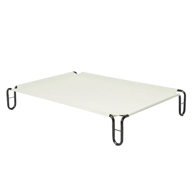 Elevated Outdoor-Ready Dog Cot Bed with Breathable Mesh and Powder-Coated Steel Frame