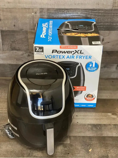 PowerXL Vortex Air Fryer Multi-Cooker  Roast, Bake, Dehydrate & Reheat with Nonstick Basket and Recipe Guide