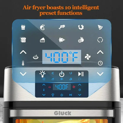 20-Quart Multi-Function Air Fryer Oven  10-in-1 Design with Viewing Window & Rotisserie